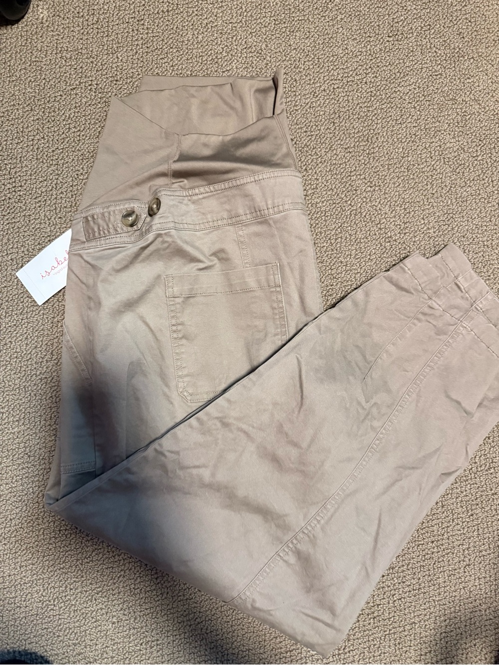 Target Straight-Leg Maternity Pants in Tan